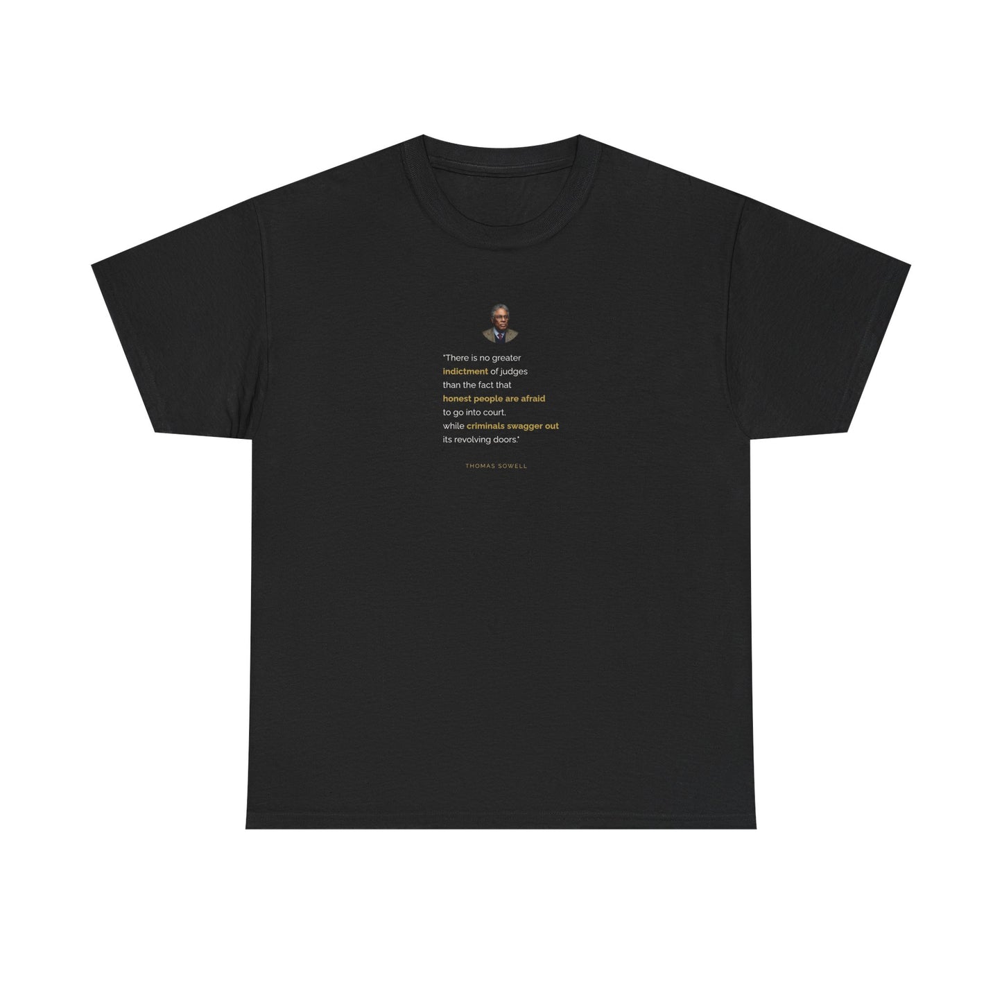 Thomas Sowell's Indictment of Activist Judges, Politics T-Shirt