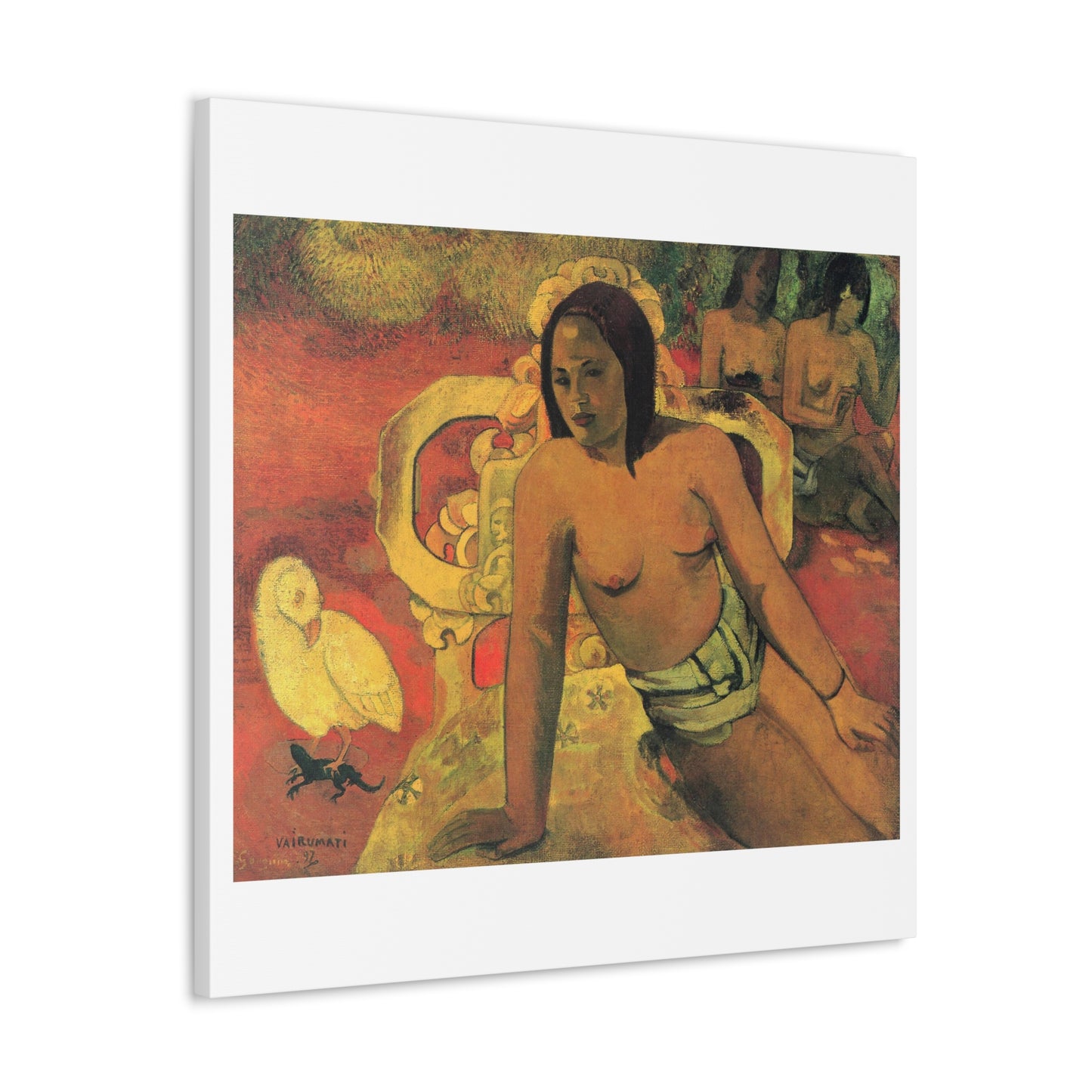 Vairumati (1892) by Paul Gauguin, Art Print from the Original on Satin Canvas