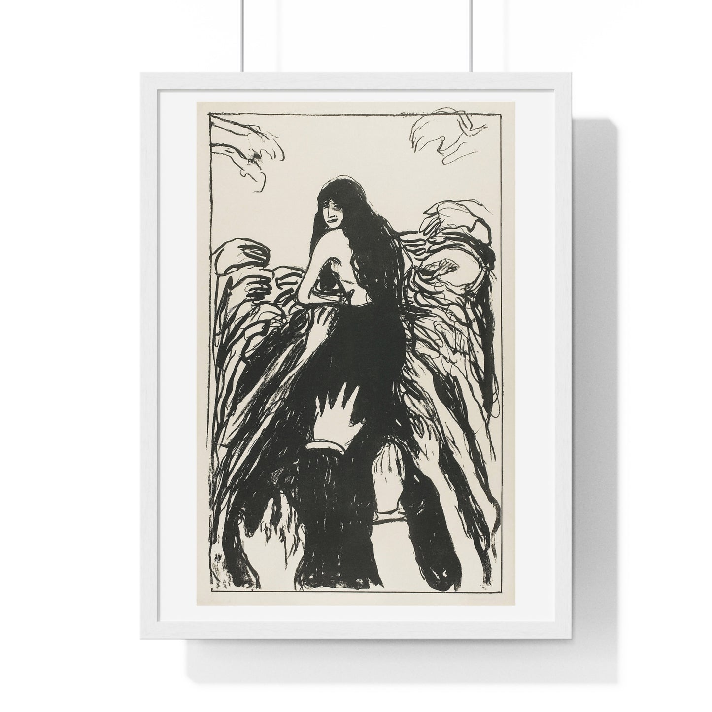 The Hands (1895) by Edvard Munch, from the Original, Framed Art Print