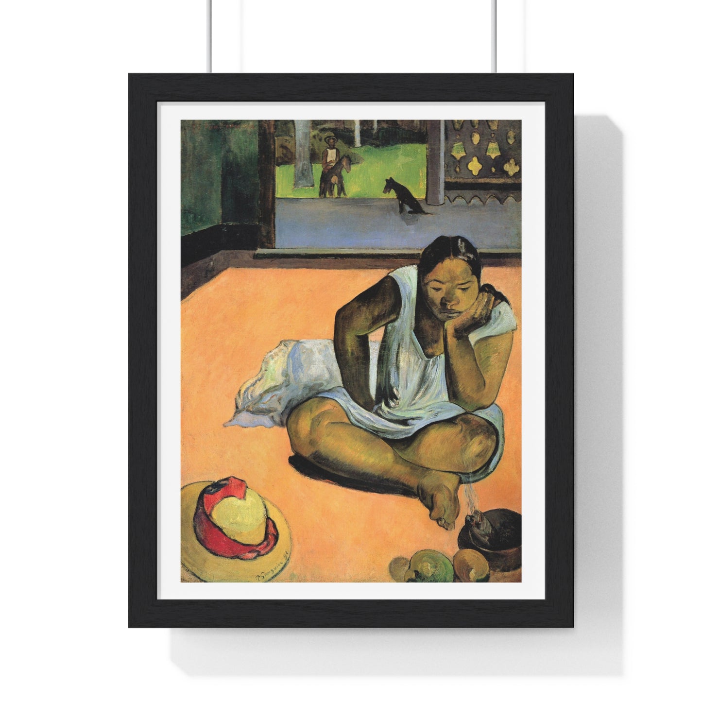 The Brooding Woman 'Te Faaturuma' (1891) by Paul Gaugin., from the Original, Framed Print