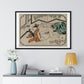 Middle-Aged Couple Making Love, Coloured Reproduction of a Woodcut by Moronobu (1680s) Framed Art Print
