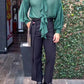 Men's Elegant Ruffled Avant Garde Long Sleeve Shirt