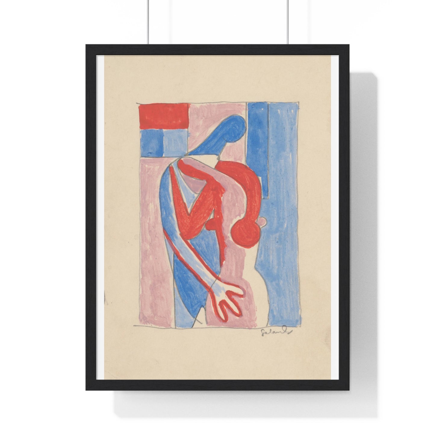 Embrace by Mikuláš Galanda, from the Original, Wooden Framed Print