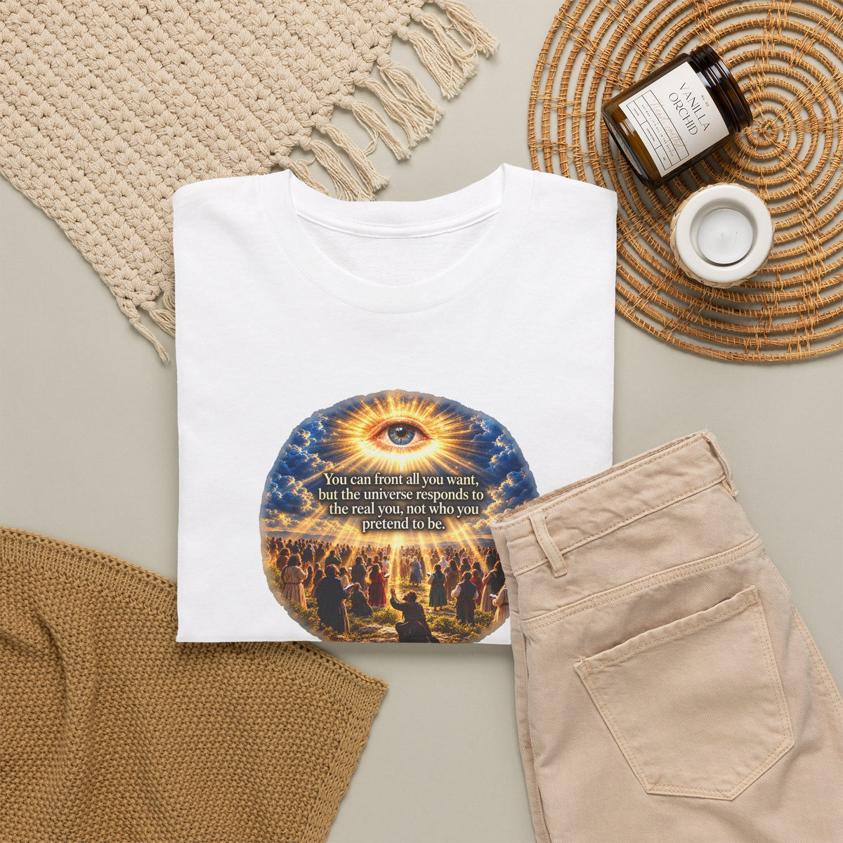 The Universe Responds to the Real 'You' Mystic Eye Graphic T-Shirt
