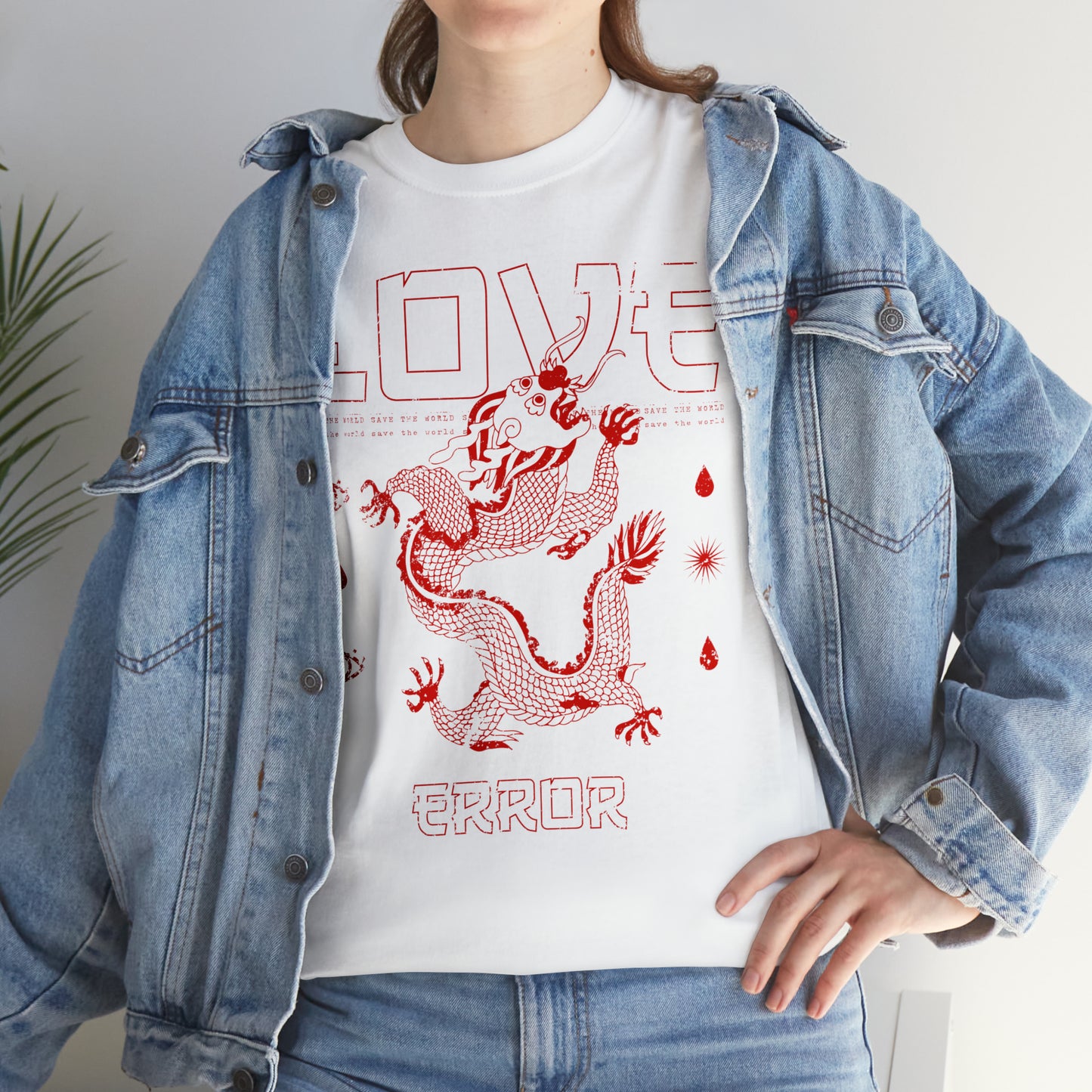 Love Will Save The World Fashion T-Shirt , Chinese Design