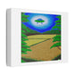 UFO Landing in the Haywain Painting II 'Designed by AI' Art Print on Canvas