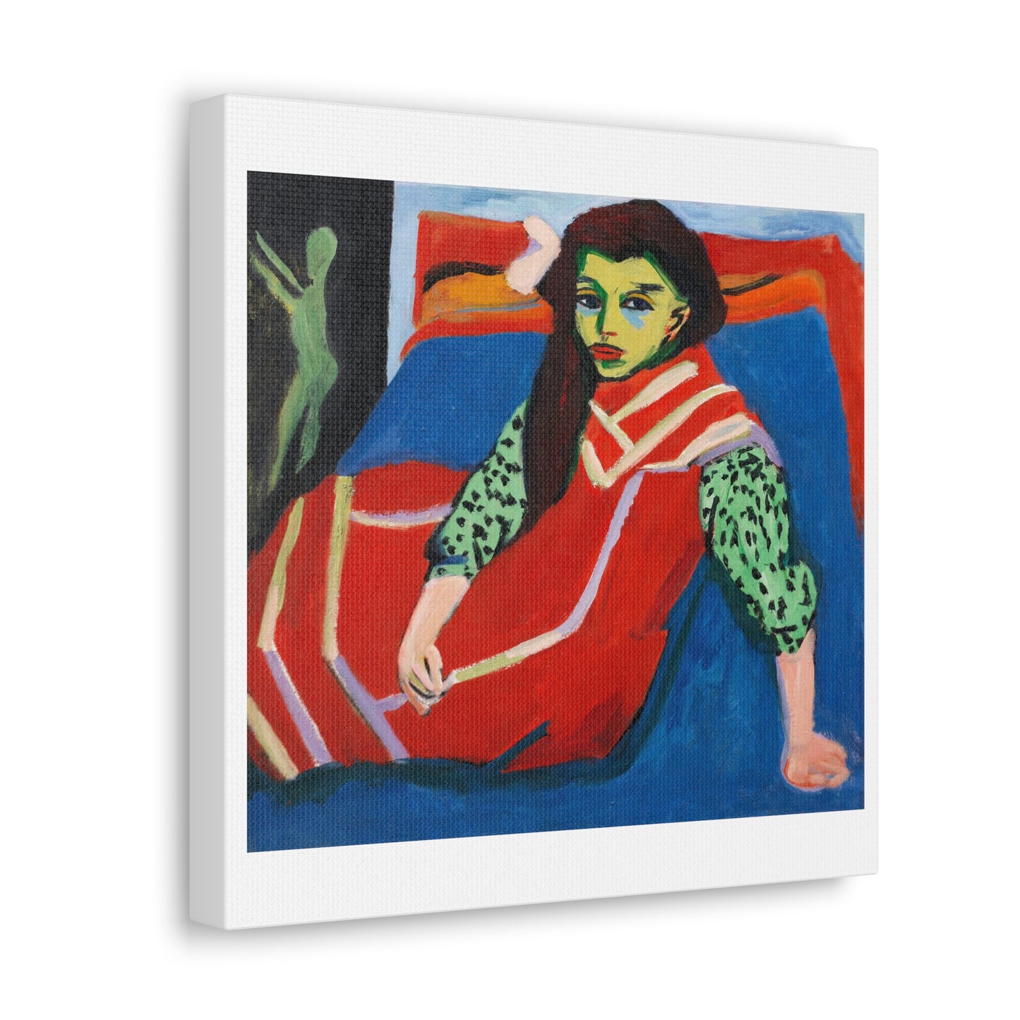 Seated Girl (1910) by Ernst Ludwig Kirchner Art Print from the Original