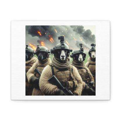 Baaaa, Art Print 'Designed by AI' on Canvas