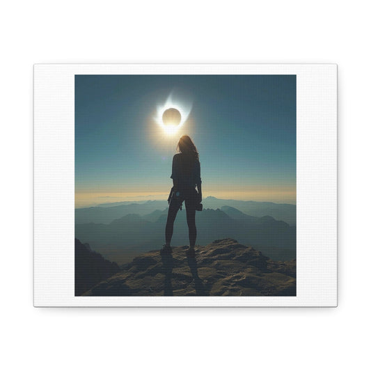 Freedom is at the Top of the Mountain, Art Print 'Designed by AI' on Canvas