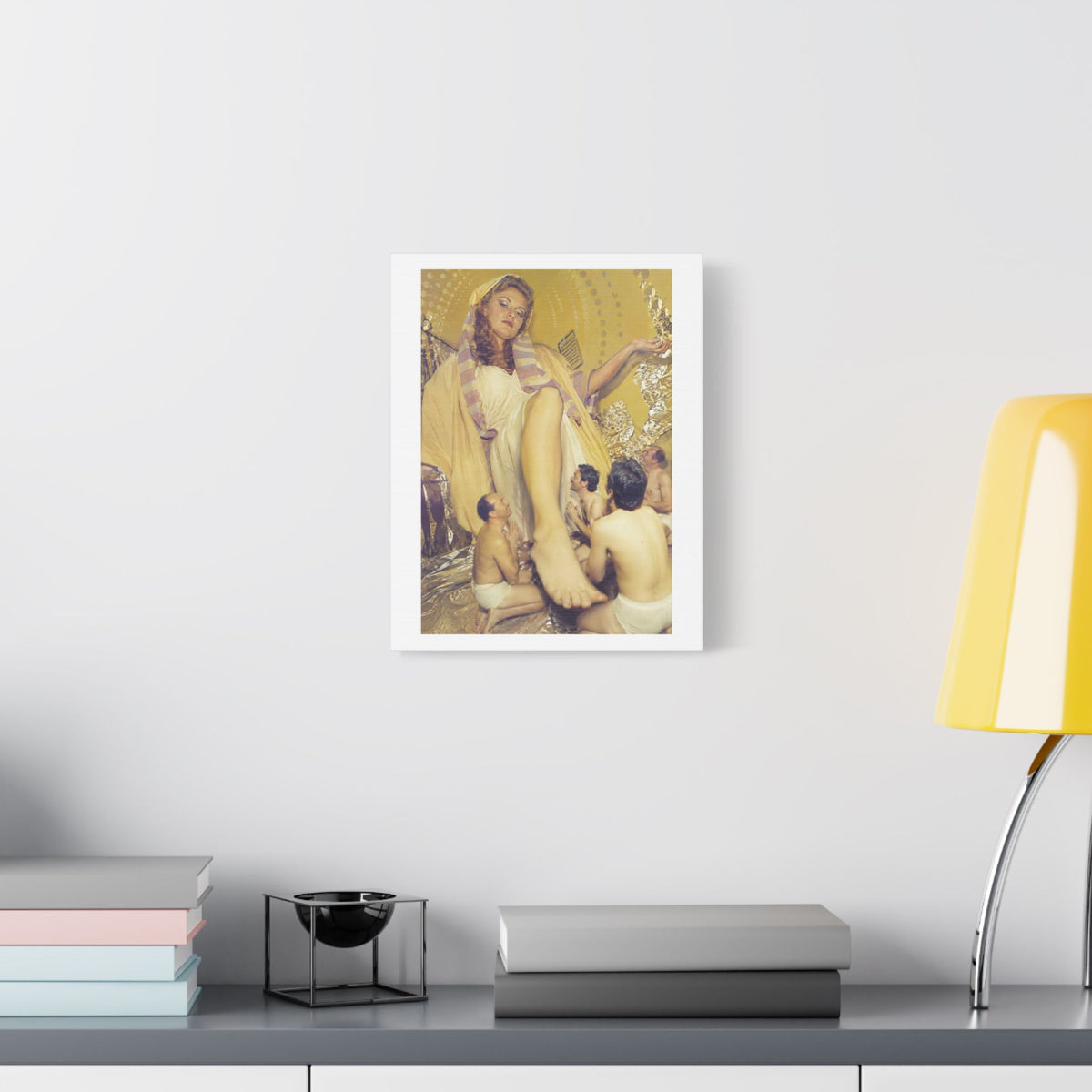 Cinematic Golden Goddess, Satin Canvas Wall Art