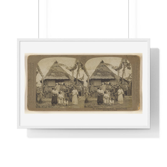 A Filipino Home Near Manila, Philippine Islands (1902) by Carleton H Graves, from the Original, Framed Print