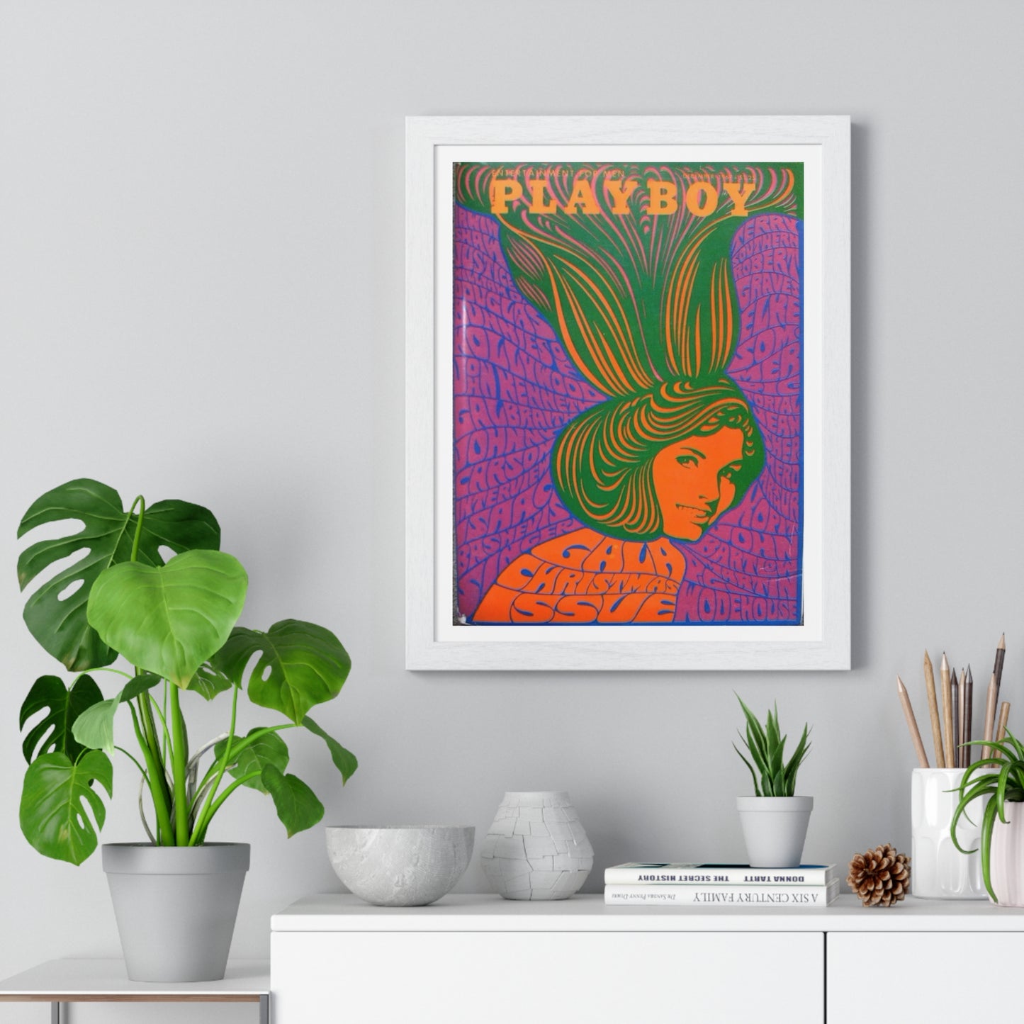 Playboy (1967) Psychedelic Magazine Cover Artwork, from the Original, Framed Print