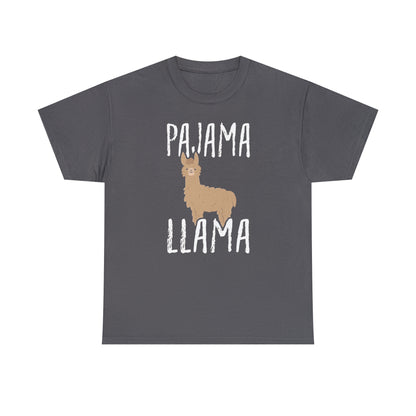 Pyjama Llama Heavy Cotton T-Shirt Quirky Women's Men's