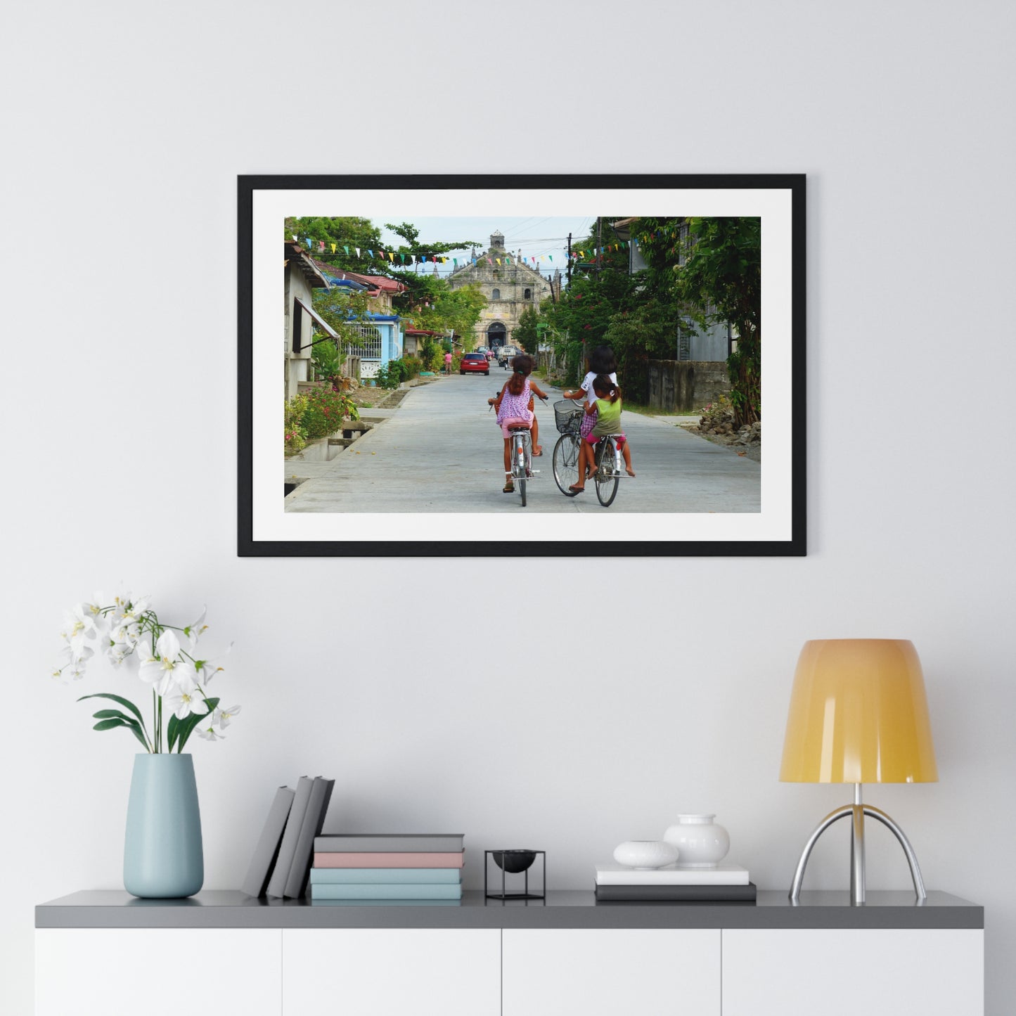 Street Scene, Philippines, Photographic Art, from the Original, Framed Print