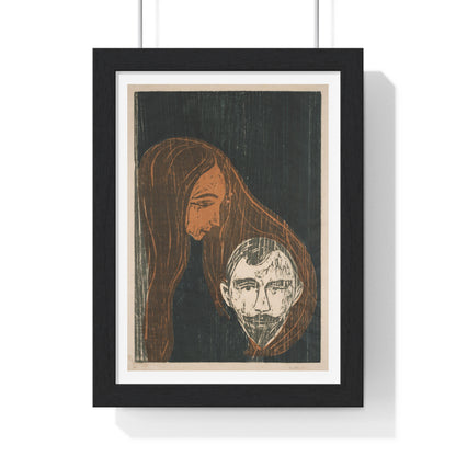 Man's Head in Woman's Hair (1896) by Edvard Munch, from the Original, Art Print