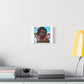 Black is Beautiful Fashion Portrait II, Art Print 'Designed by AI', on Satin Canvas