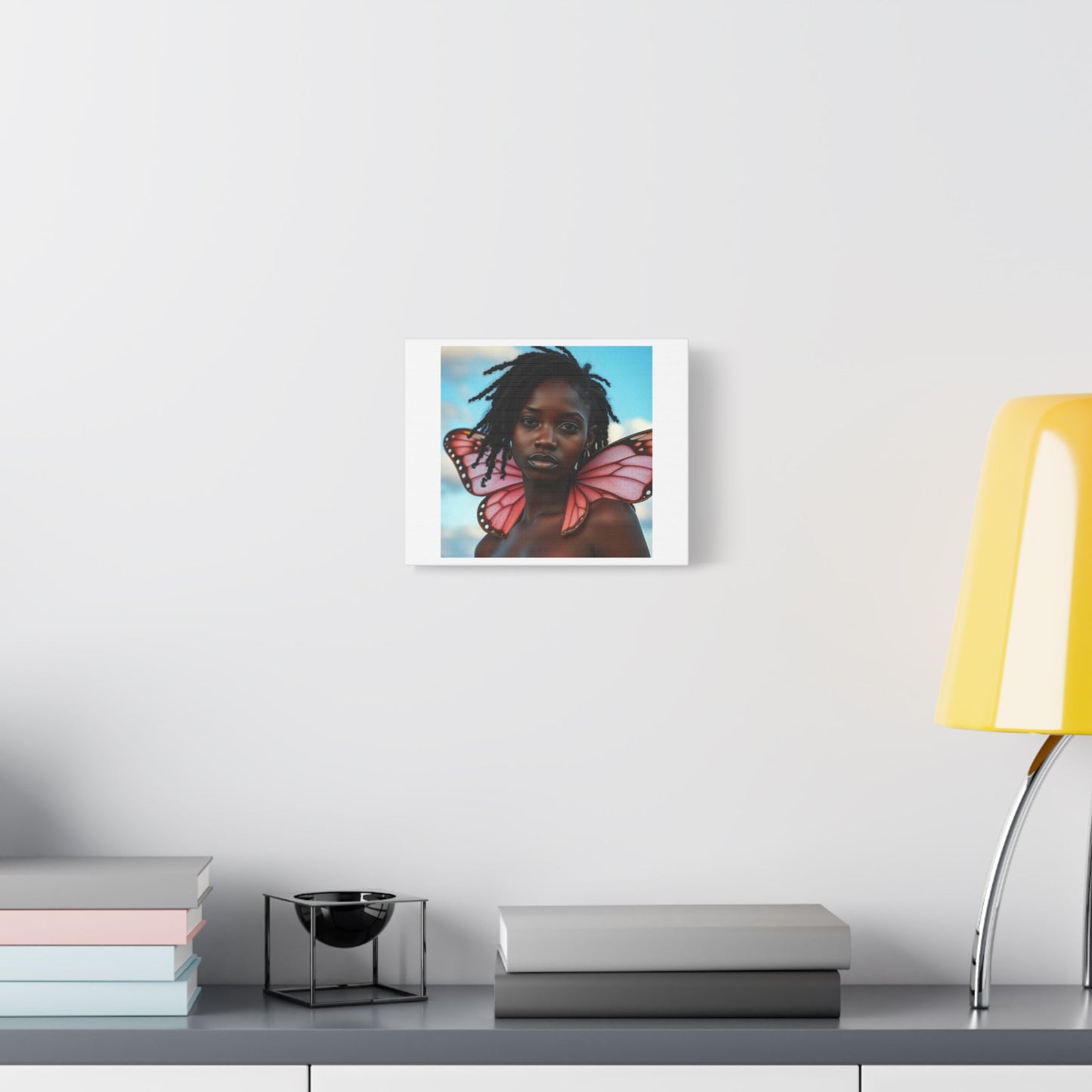 Black is Beautiful Fashion Portrait II, Art Print 'Designed by AI', on Satin Canvas
