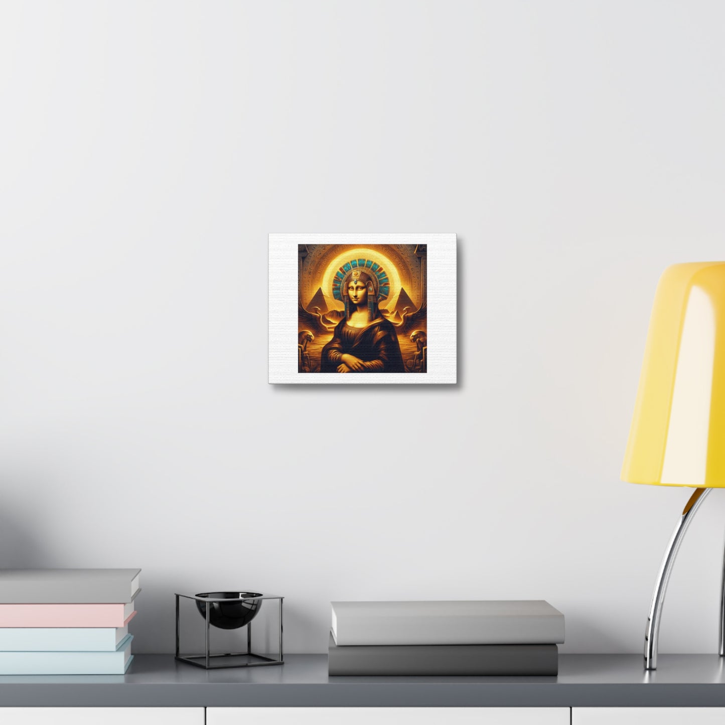 Horus Mona Lisa, Art Print 'Designed by AI' on Canvas