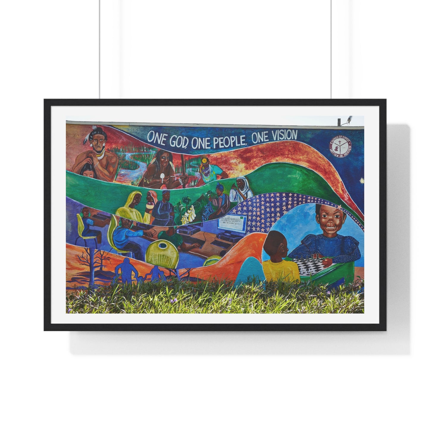 Mural Art in Sherdavia Jenkins Peace Park, Liberty City, Miami, Framed Print