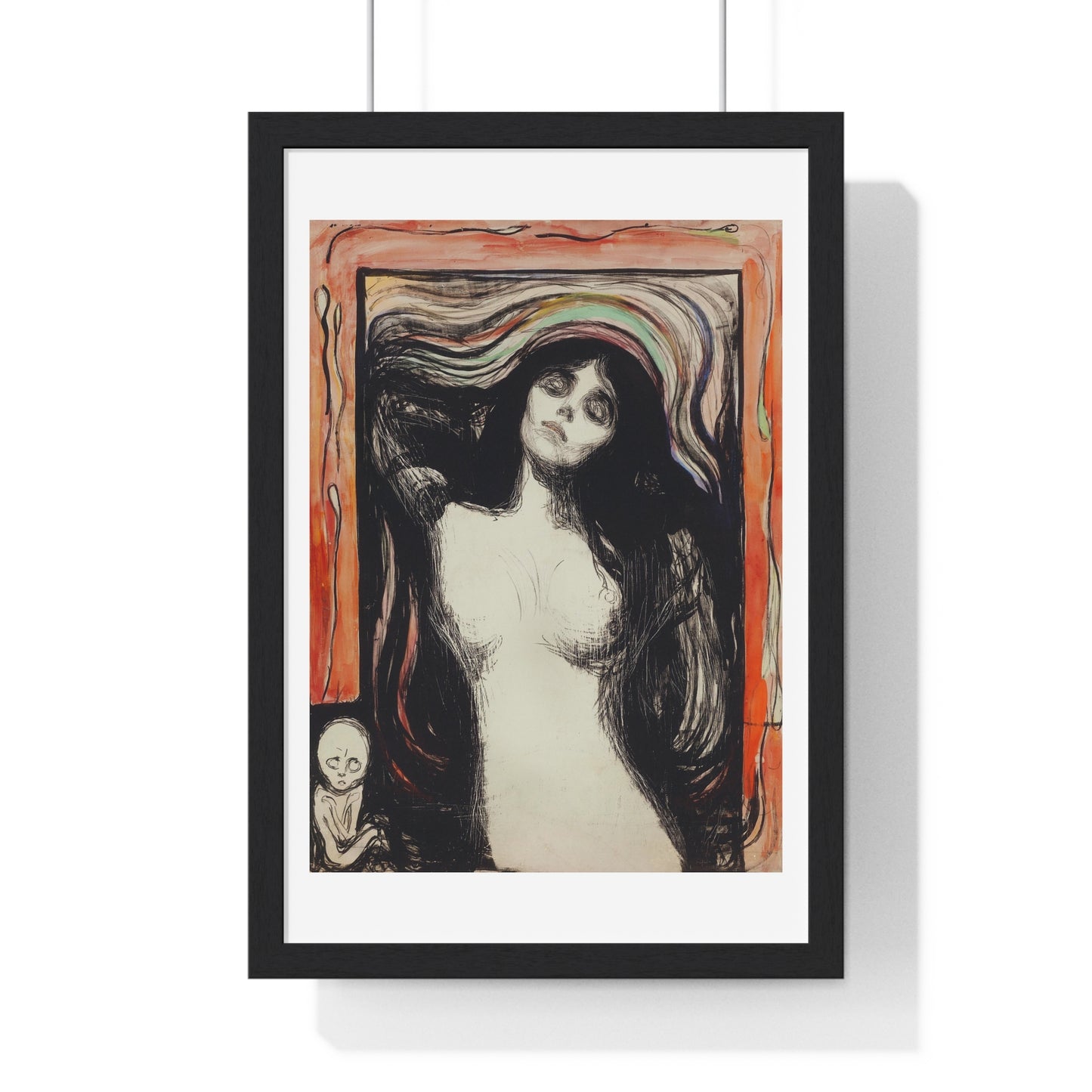 Madonna (1895) by Edvard Munch, from the Original, Framed Art Print