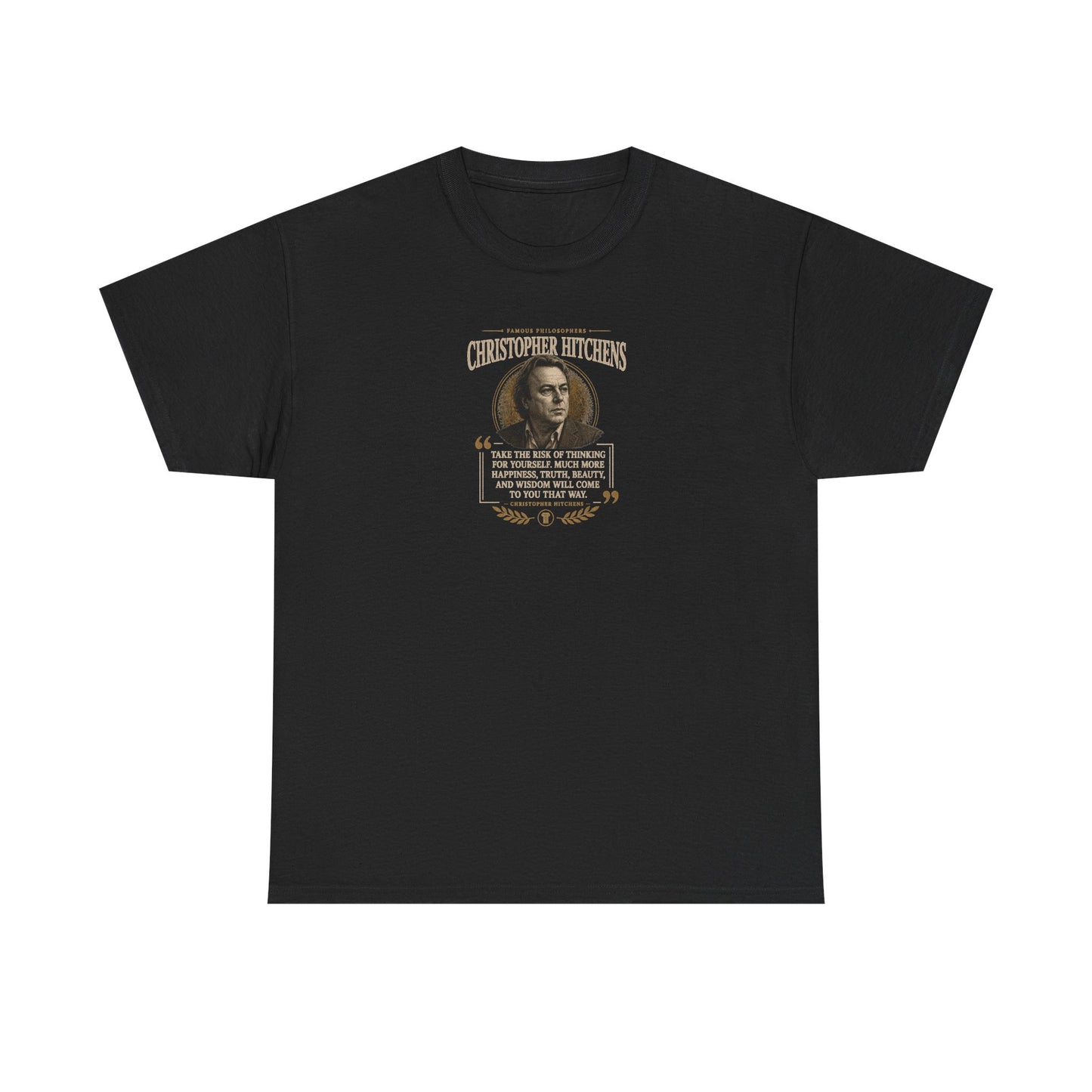 Christopher Hitchens on Free Will and Personal Responsibility, Philosophy Tribute T-Shirt