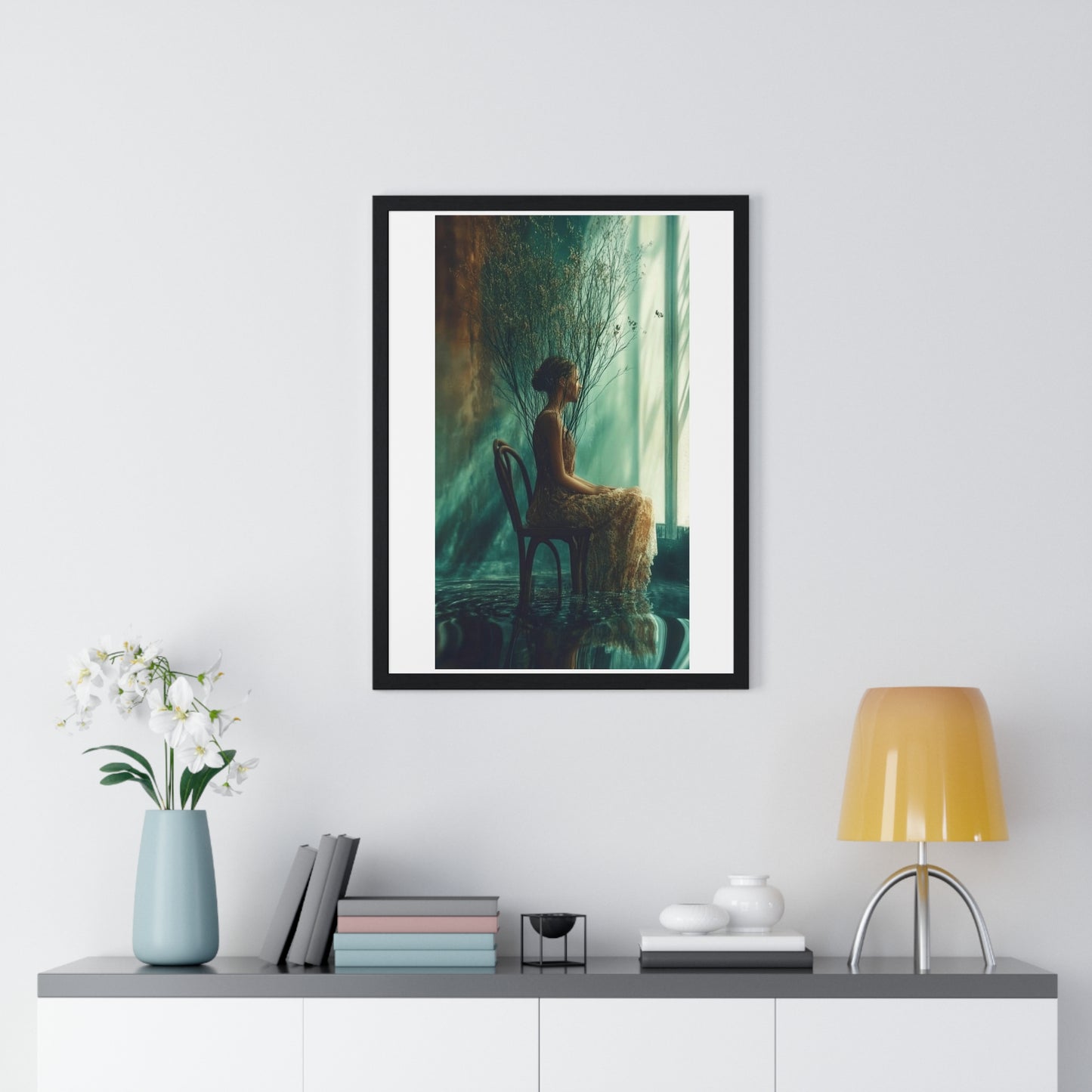 Life, Abstract Art 'Designed by AI' Framed Print