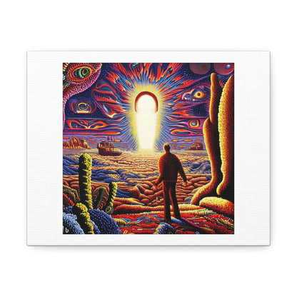 I Saw The Sign And It Opened Up My Mind Pointillist Intricate Art Bruce Pennington Style 'Designed by AI' Print on Canvas