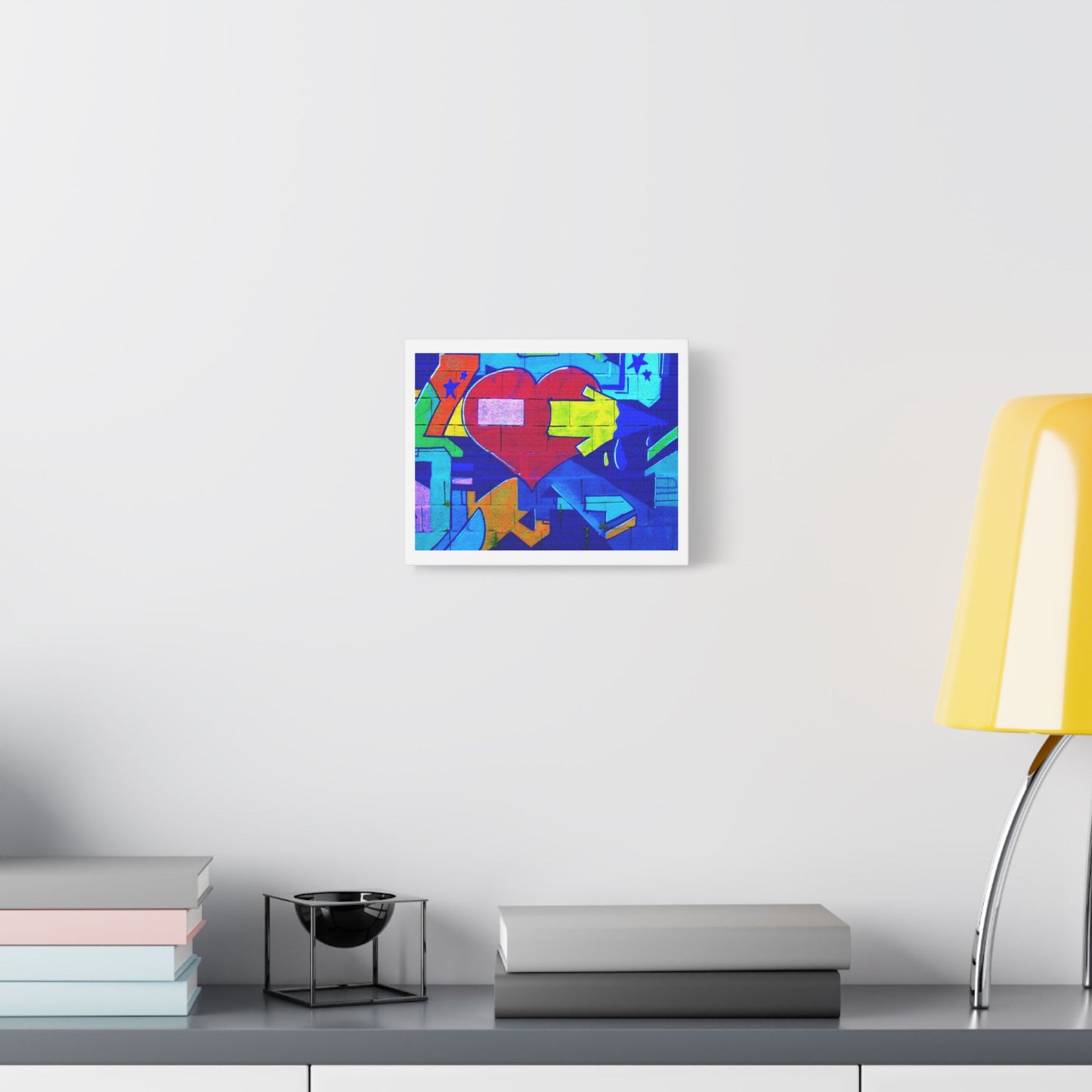 Arrow Though the Heart, Mural Art 'Designed by AI', Print on Canvas
