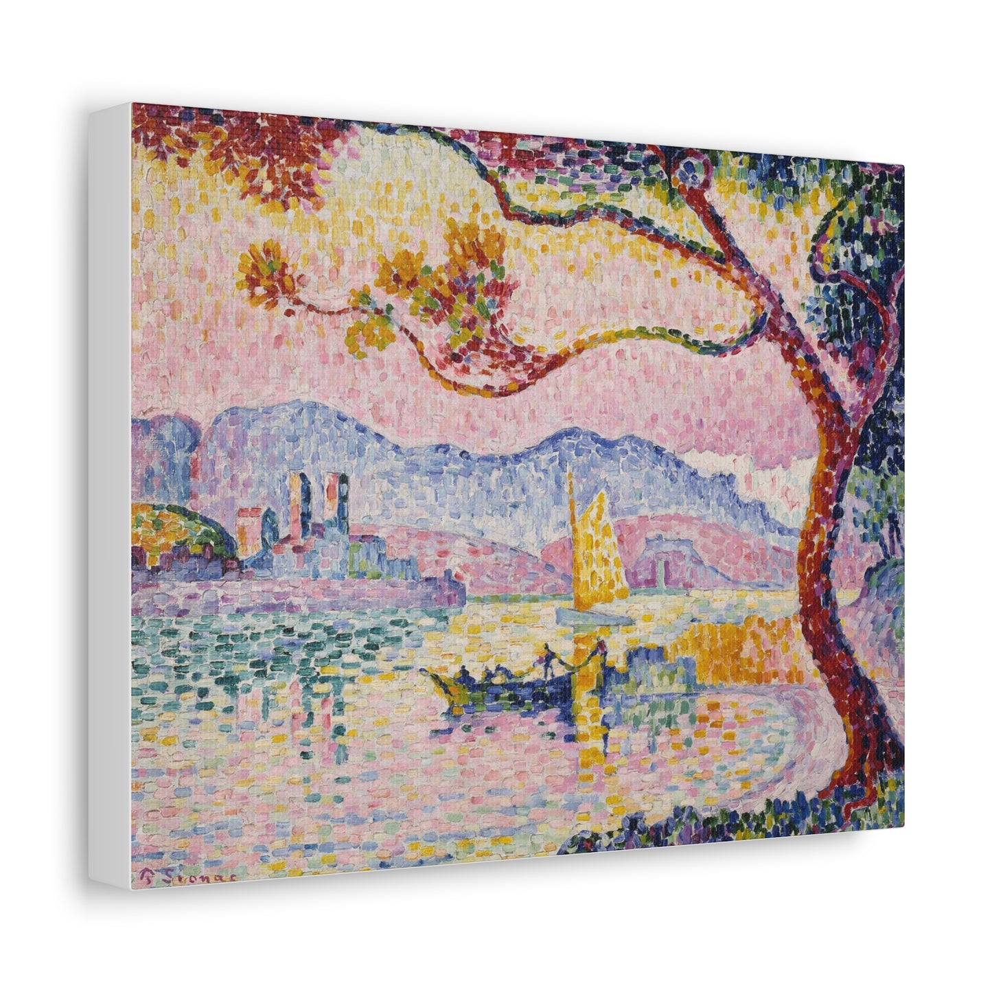 Antibes (1917) by Paul Signac Art Print on Satin Canvas, Stretched