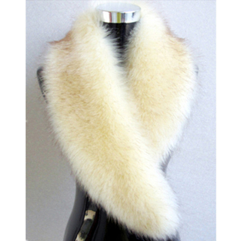 Faux Fox Fur Women's Shawl, Big Fur Collar Scarf