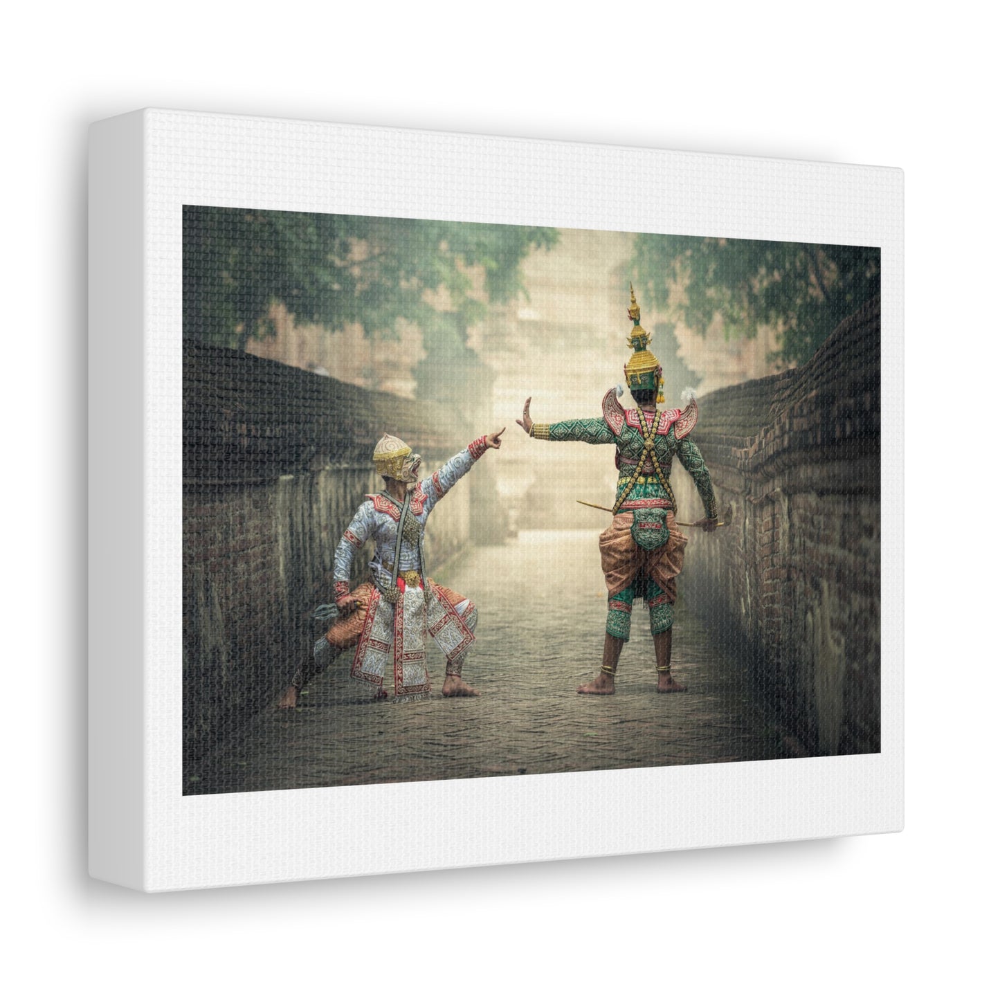 Traditional Khon Dance, Art Print from the Original on Canvas