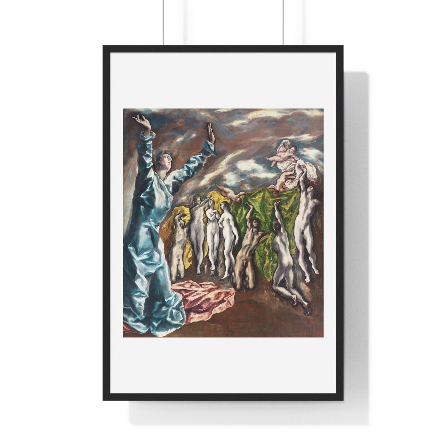 The Vision of Saint John (1608–1614) by El Greco (Domenikos Theotokopoulos) from the Original, Framed Art Print