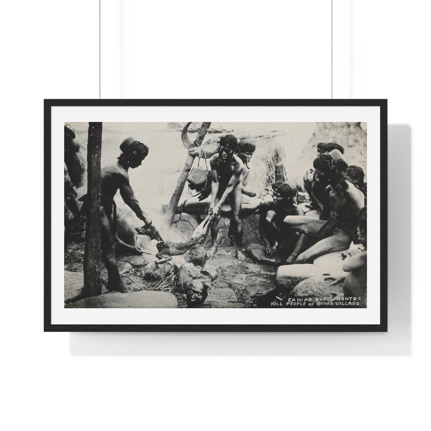 Mountain Province, the Philippines Villagers of Caneo, Bontoc Region, Vintage Photography, from the Original, Framed Print