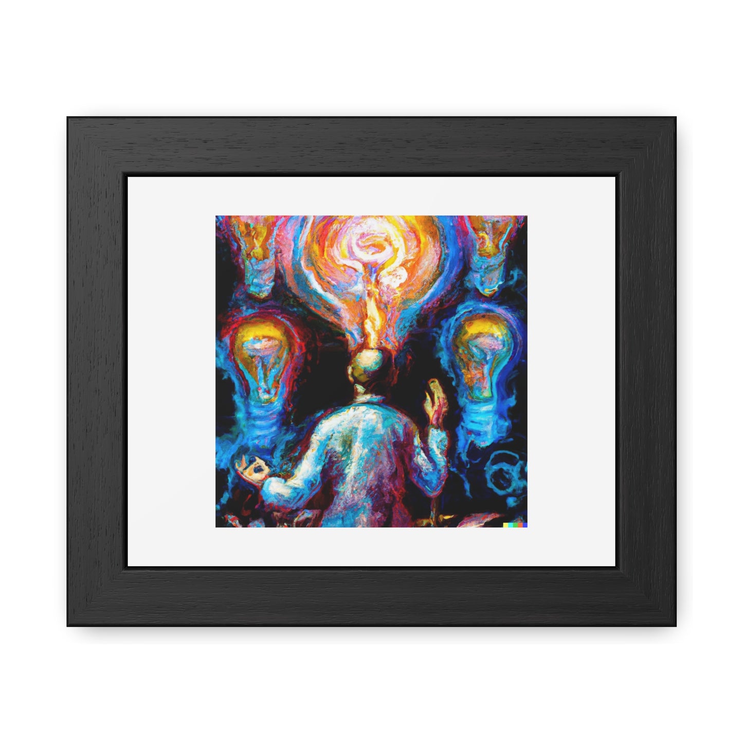 'Abstract Oil Painting Of Artificial Intelligence' Art Print  'Designed by AI' Framed Print