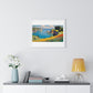 Cornish Harbour in Springtime 'Designed by AI' Framed Art Print