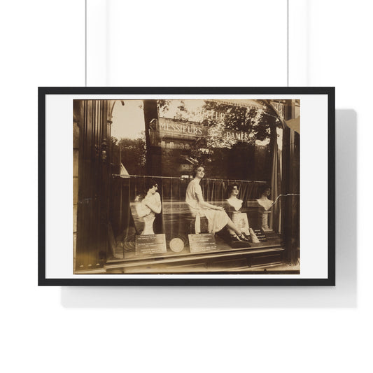 Salon de Coiffure 'Hairdresser's Shop' by Eugène Atget, from the Original, Framed Print