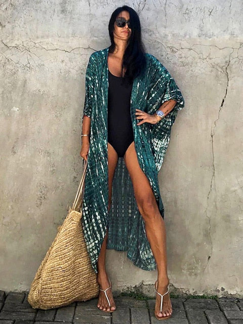 Vireous Bikini Beach Cover-Up Gown