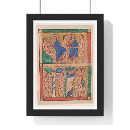 Scenes from the Book of Genesis: the Creation of Eve, the Marriage of Adam and Eve, the Temptation, and the Expulsion (circa 1250) from the Original, Framed Art Print