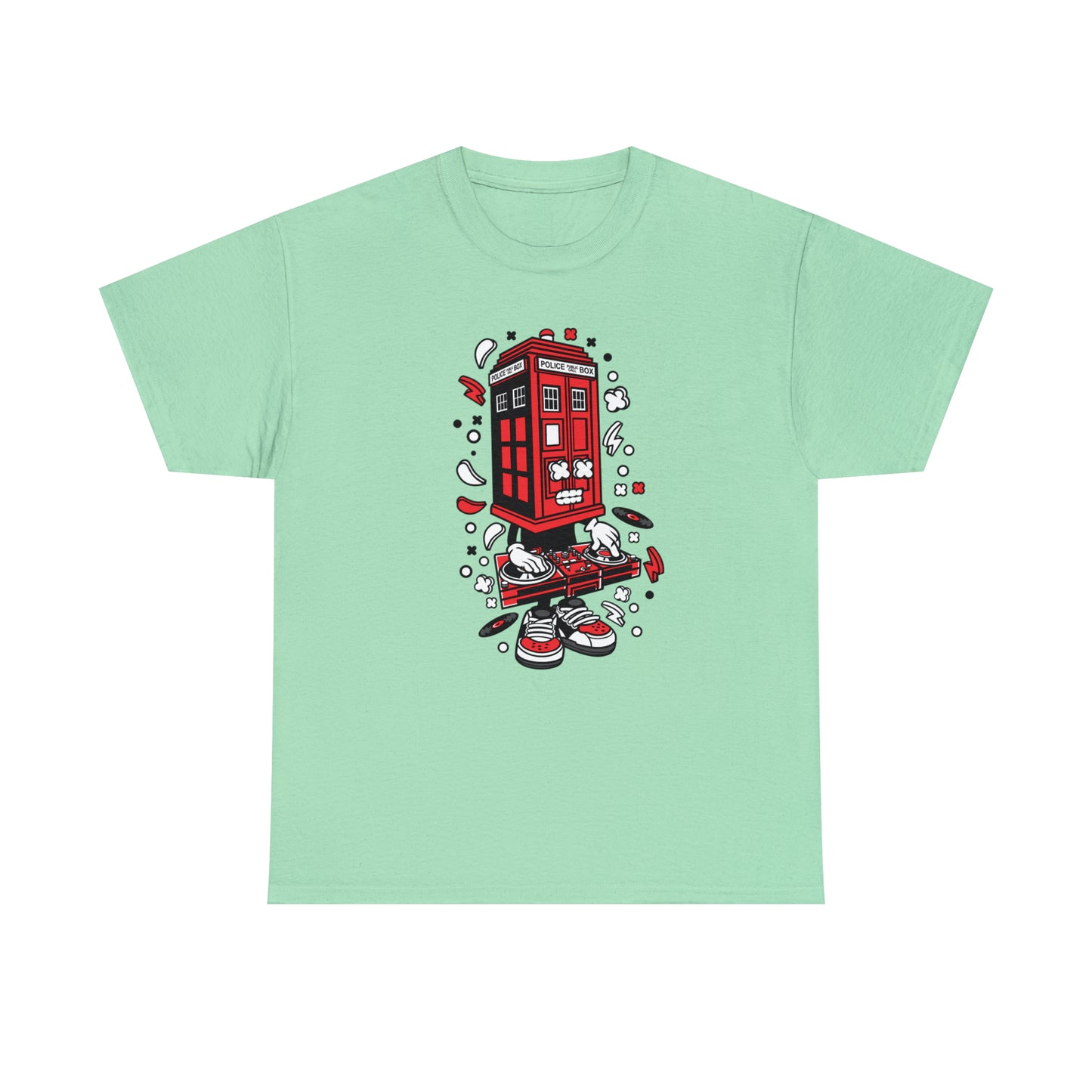 Police Box DJ Cartoon T-Shirt