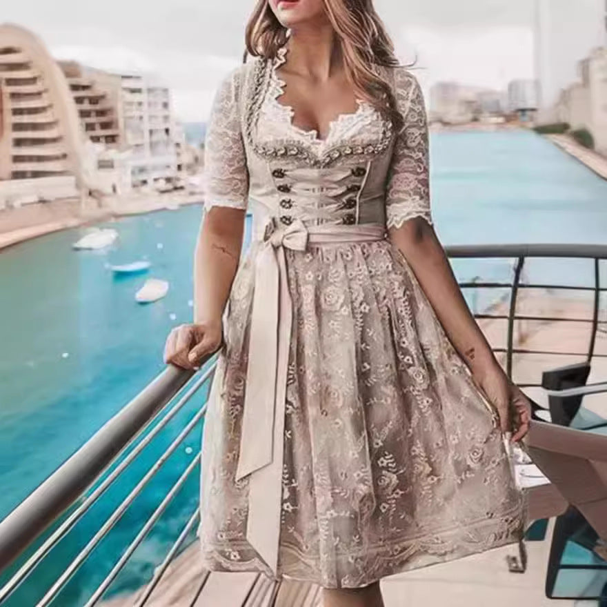 Heritage Embroidered Medieval Renaissance Dress