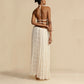 Vireous Two-Piece Ruffled Women's Summer Halter Dress