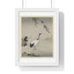 Traditional Portrait of a Beautiful Japanese Crane by Kano Motonobu (1476-1559) from the Original, Framed Art Print