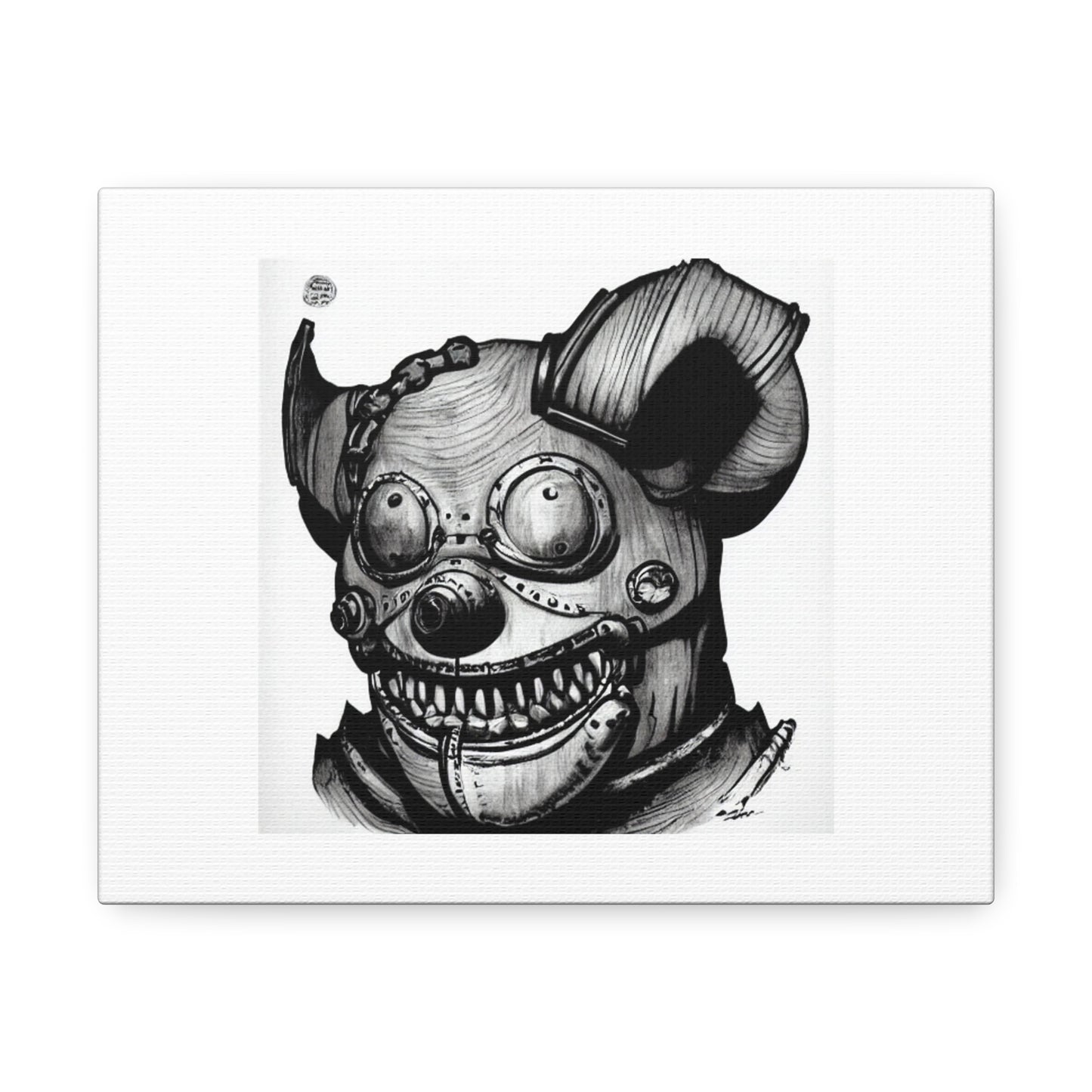 Fallout Deathclaw Clown 'Designed by AI' Art Print on Canvas