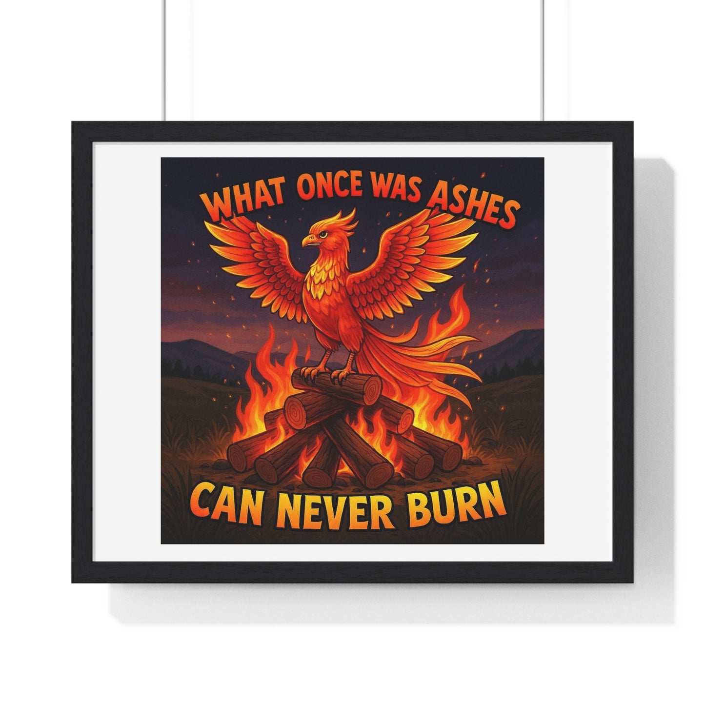 What Once Was Ashes, Can Never Burn, Cartoon Art, Framed Print