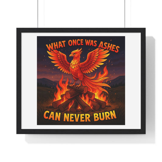 What Once Was Ashes, Can Never Burn, Cartoon Art, Framed Print