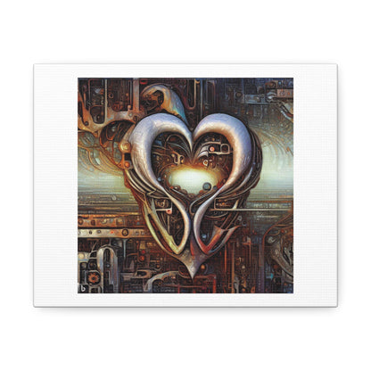 Infinite Love in the Art Style of Peter Gric 'Designed by AI' Print on Satin Canvas