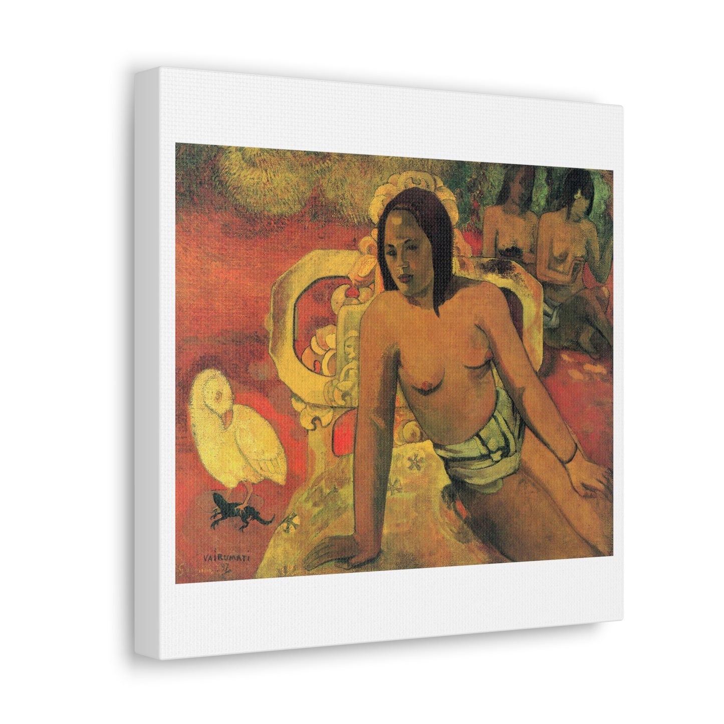 Vairumati (1892) by Paul Gauguin, Art Print from the Original on Satin Canvas