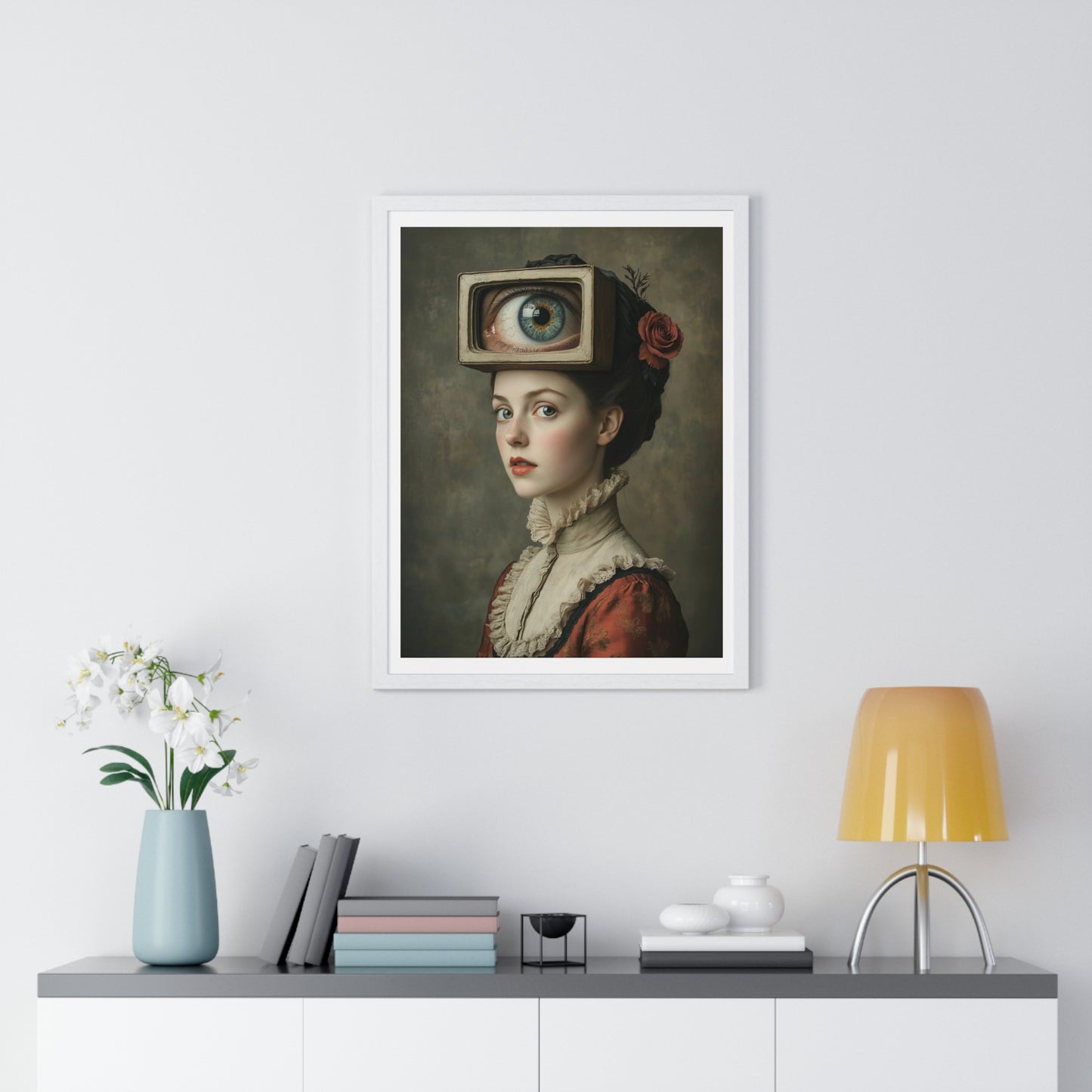 Mind's Eye, Abstract Portrait of a Regency Woman, Framed Art Print