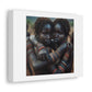 Two Native Tribal Kenyan Girls, Art Print 'Designed by AI' on Canvas