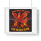 What Once Was Ashes, Can Never Burn, Cartoon Art, Framed Print
